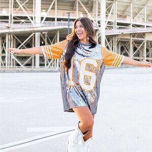 Sequin Tennessee Football Jersey Dress